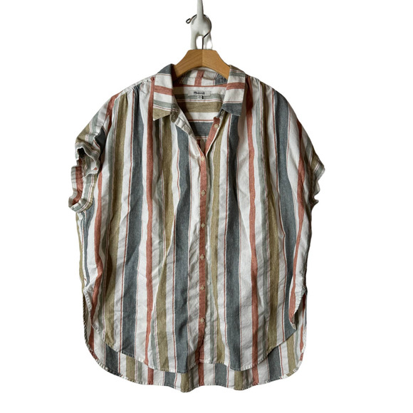 Madewell Tops - Madewell Plus XXL Central Tunic Shirt in Gillman Stripe AK0202 Button-Up Rexlaed